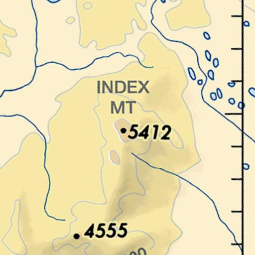 FAA VFR chart of Index Mountain, AK