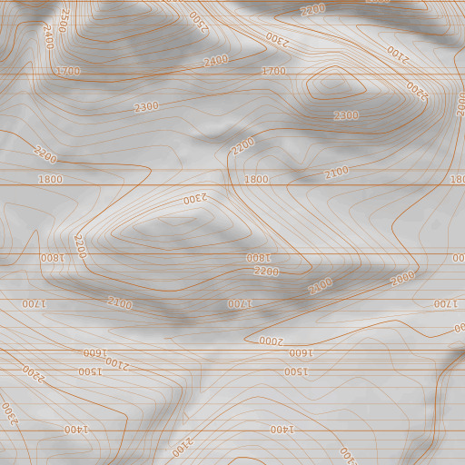 OpenTopoMap map of Ivotuk Hills, AK