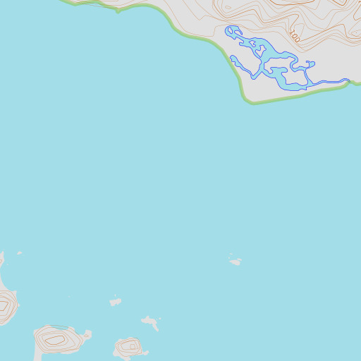 OpenTopoMap map of Sitkalidak Strait, AK