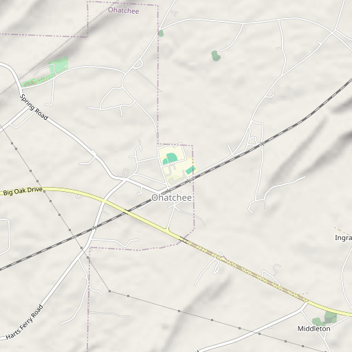 OpenStreetMap map of Ohatchee High School, AL