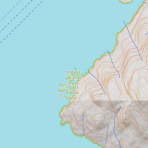 OpenTopoMap map of Steamer Point Light, AK