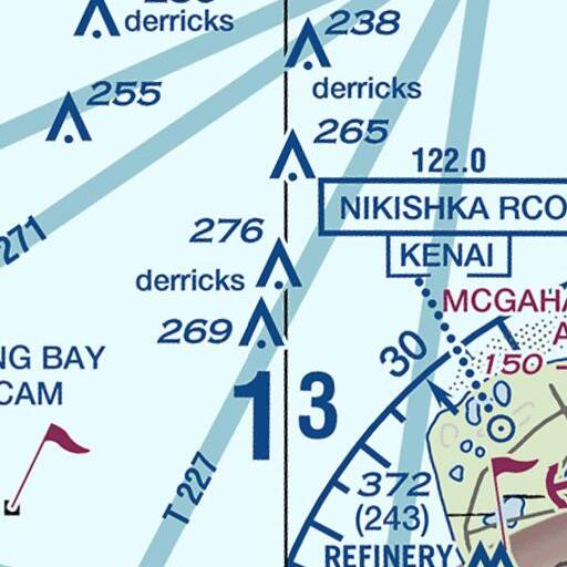 FAA VFR chart of Oil Platform C, AK