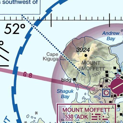 FAA VFR chart of Cape Kiguga, AK