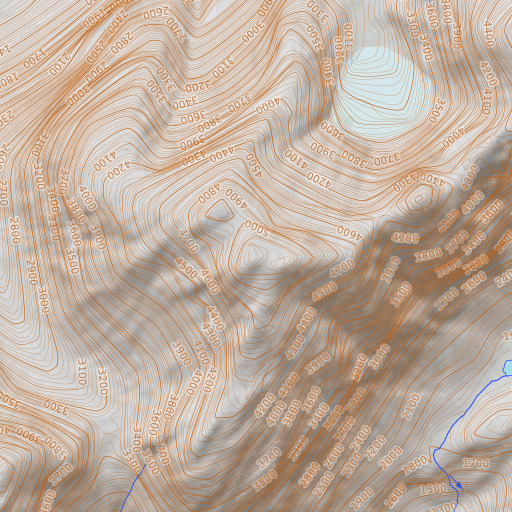 OpenTopoMap map of Adam Mountains, AK