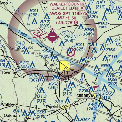 FAA VFR chart of Memorial Park, AL