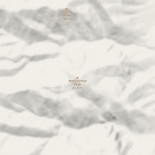 OpenStreetMap map of Abercrombie Peak, UT