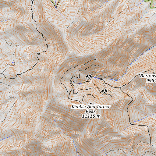OpenTopoMap map of Bromide Mine, UT