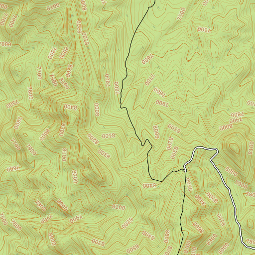 OpenTopoMap map of Cherry Spring, UT