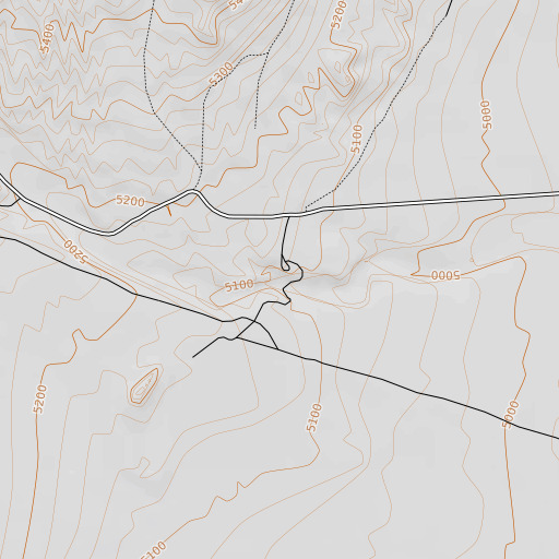 OpenTopoMap map of Coyote Spring, UT