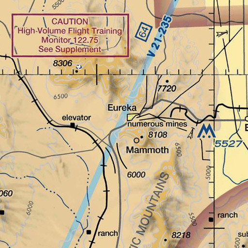 FAA VFR chart of General Logan Mine, UT