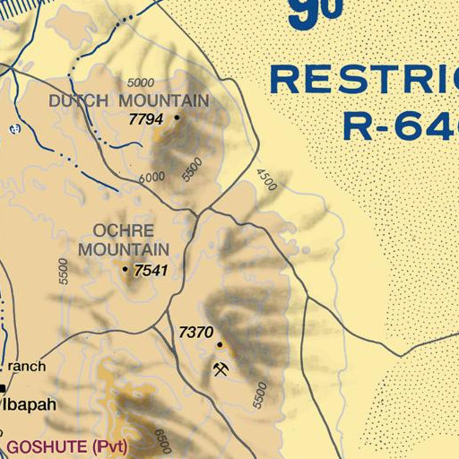 FAA VFR chart of Gold Hill, UT