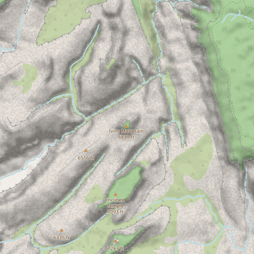 OpenStreetMap map of Ivins Mountain, UT