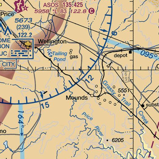 FAA VFR chart of Mounds Reef, UT