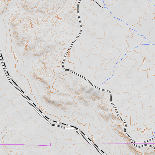 OpenTopoMap map of Mounds Reef, UT