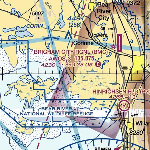 FAA VFR chart of North Pass, UT
