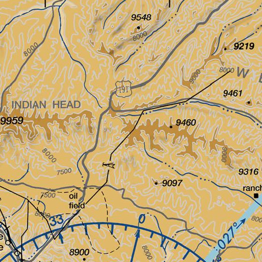 FAA VFR chart of Orson Bedground, UT