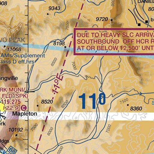 FAA VFR chart of Packard Creek, UT