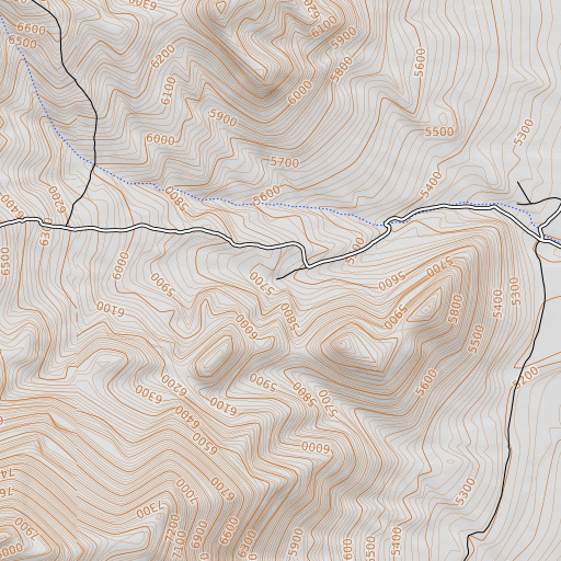 OpenTopoMap map of Patterson Pass Spring, UT