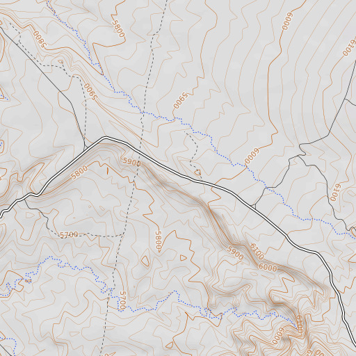OpenTopoMap map of Pete Steele Bench, UT