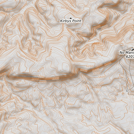OpenTopoMap map of Pilot Ridge, UT