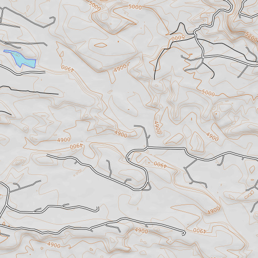 OpenTopoMap map of Pleasant Valley, UT