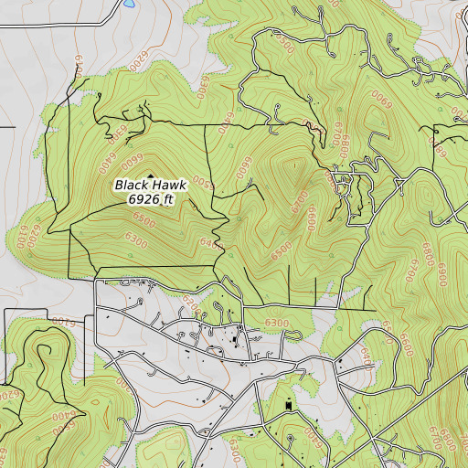 OpenTopoMap map of Red Cliff, UT