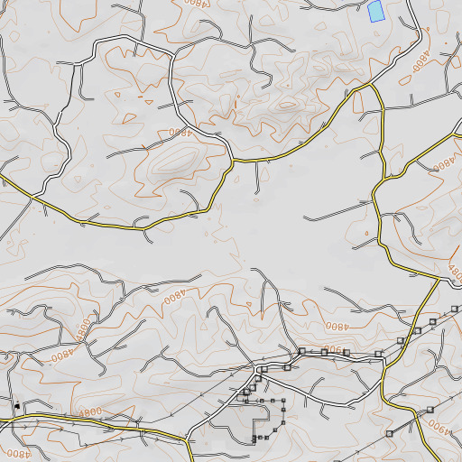 OpenTopoMap map of Red Wash, UT
