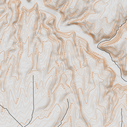 OpenTopoMap map of Road Canyon, UT