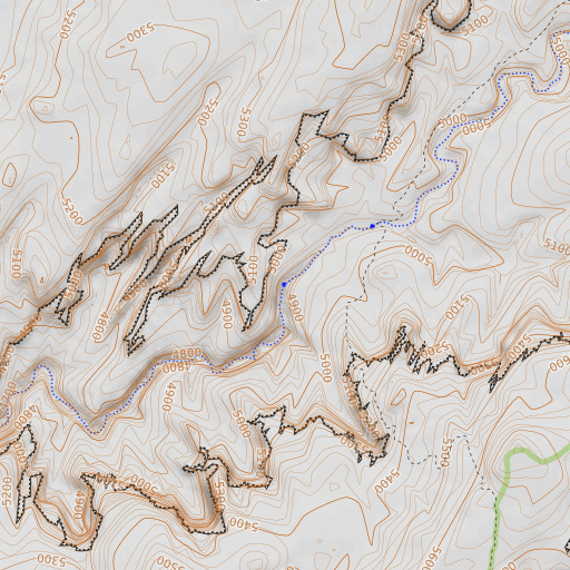 OpenTopoMap map of Rock Spring, UT