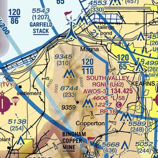 FAA VFR chart of Rosebud Flat, UT