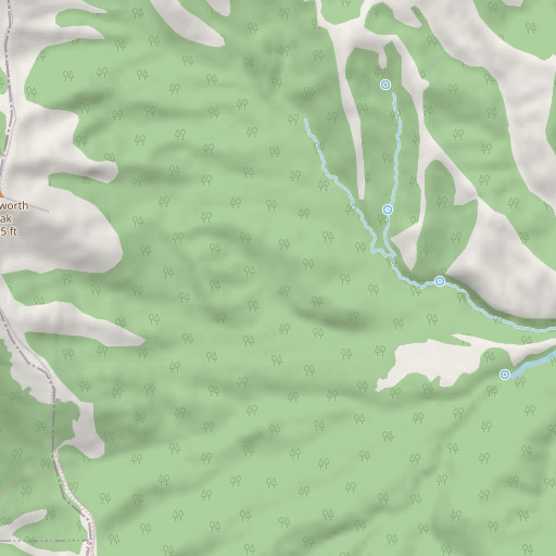 OpenStreetMap map of Rosebud Flat, UT