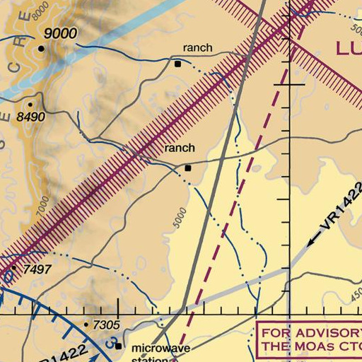 FAA VFR chart of Rosebud Ranch, UT