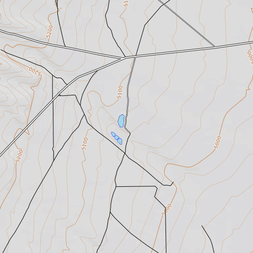 OpenTopoMap map of Rosebud Ranch, UT