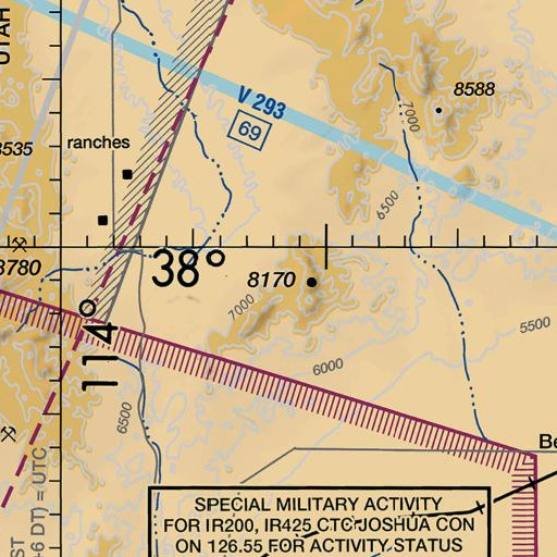 FAA VFR chart of Rosebud Spring, UT