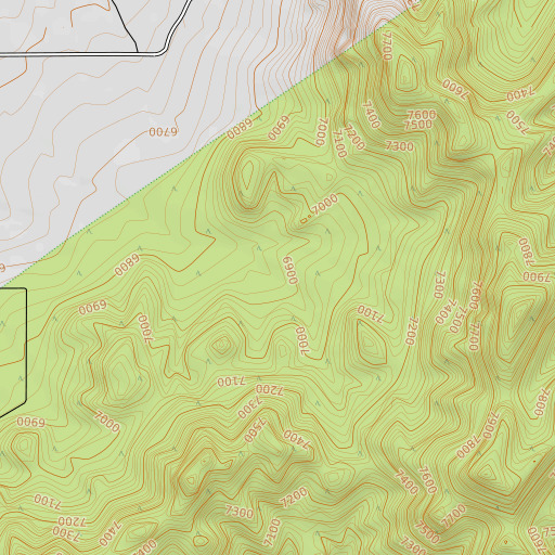 OpenTopoMap map of Rosebud Spring, UT