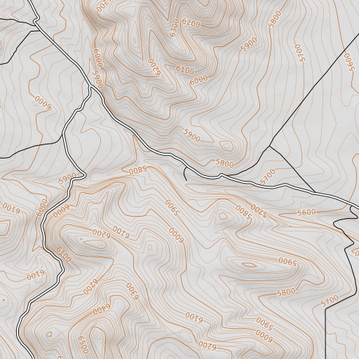 OpenTopoMap map of Rosebud Spring, UT