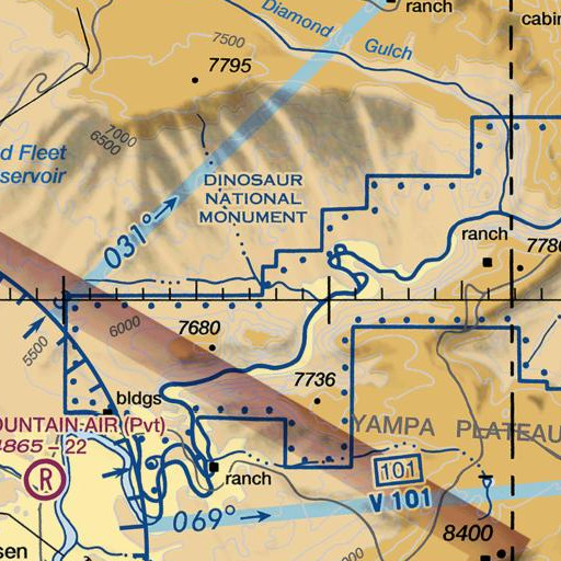 FAA VFR chart of Rough Draw, UT