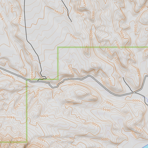 OpenTopoMap map of Rough Draw, UT