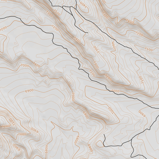 OpenTopoMap map of Rough Hollow, UT