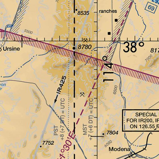 FAA VFR chart of Sawmill Spring, UT