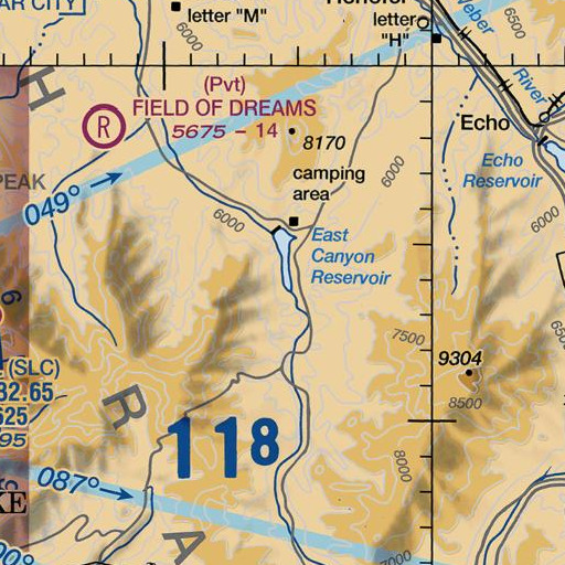 FAA VFR chart of Sawtooth Creek, UT