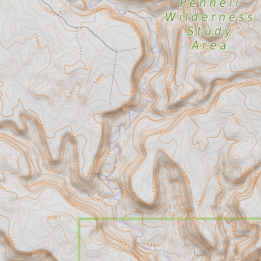 OpenTopoMap map of Scratch Canyon, UT