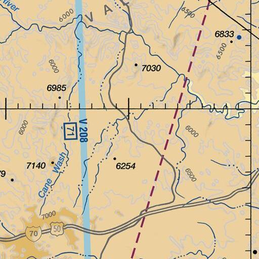 FAA VFR chart of Sids Draw, UT