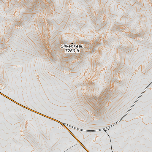 OpenTopoMap map of Silver Canyon, UT