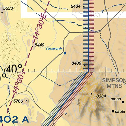 FAA VFR chart of Simpson Canyon, UT