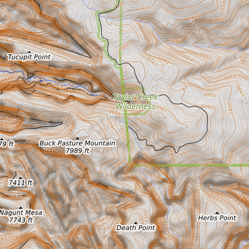 OpenTopoMap map of Smith Cabin, UT