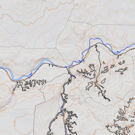 OpenTopoMap map of Spring Canyon, UT