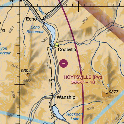 FAA VFR chart of Spring Canyon, UT
