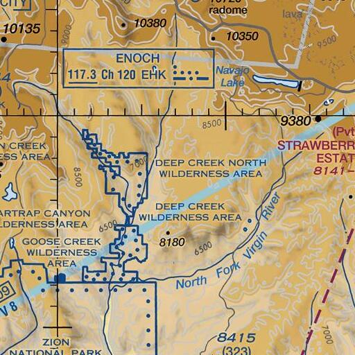 FAA VFR chart of Spring Run Gulch, UT