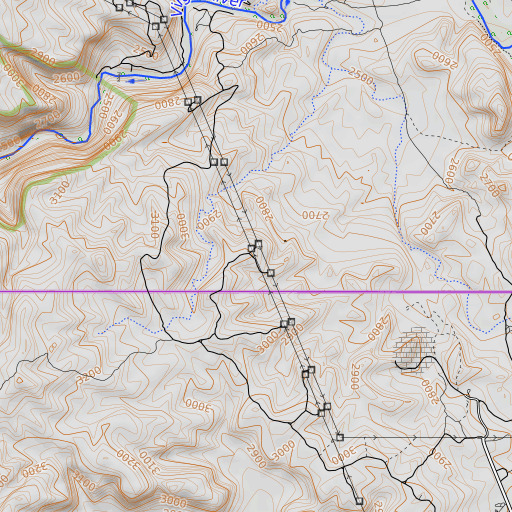 OpenTopoMap map of Starvation Point, UT